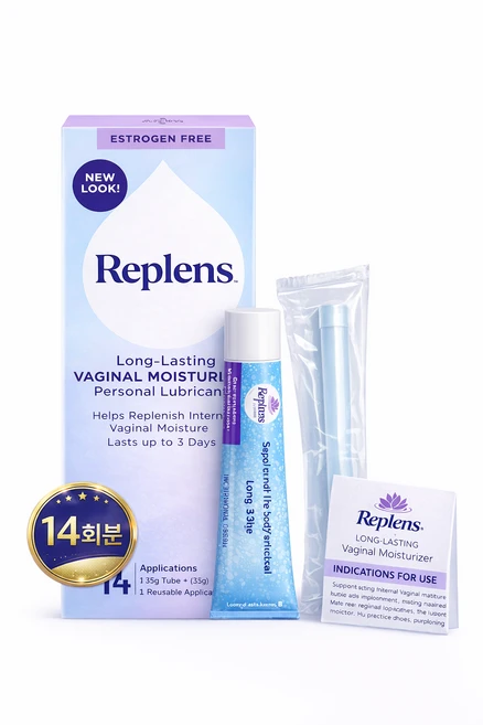 Replens 질 모이스처라이저 14회분 오래 지속 여성 질 보습제 + 재사용 어플리케이터, 35g, 1개 - 쿠팡