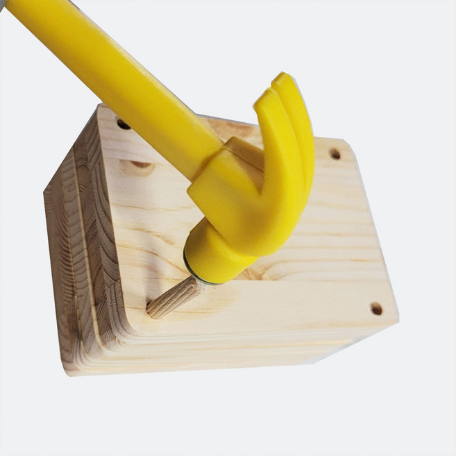 미가데코 목공반제품 조립용 플라스틱 망치, 1개