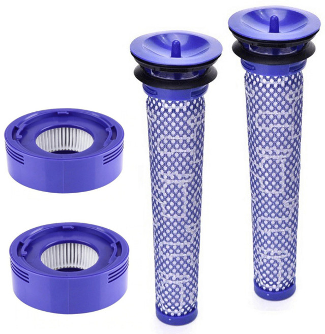 누심비 다이슨 무선 청소기 호환 v7 v8 청소기 필터 4개, 1세트