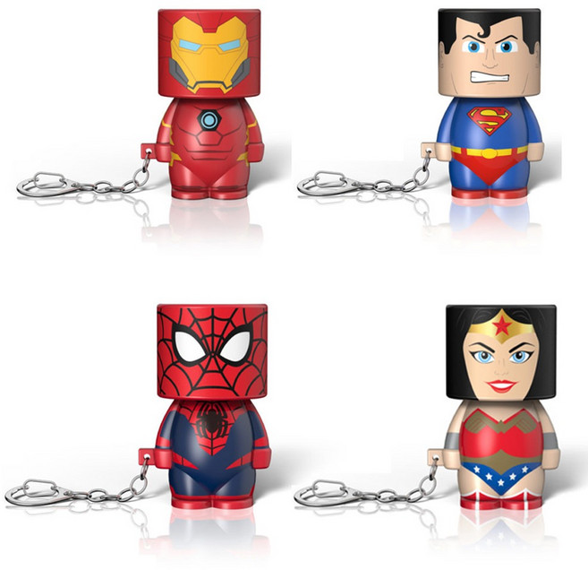 아이언맨 스파이더맨 슈퍼맨 원더우먼 후레쉬 키홀더, 1개
