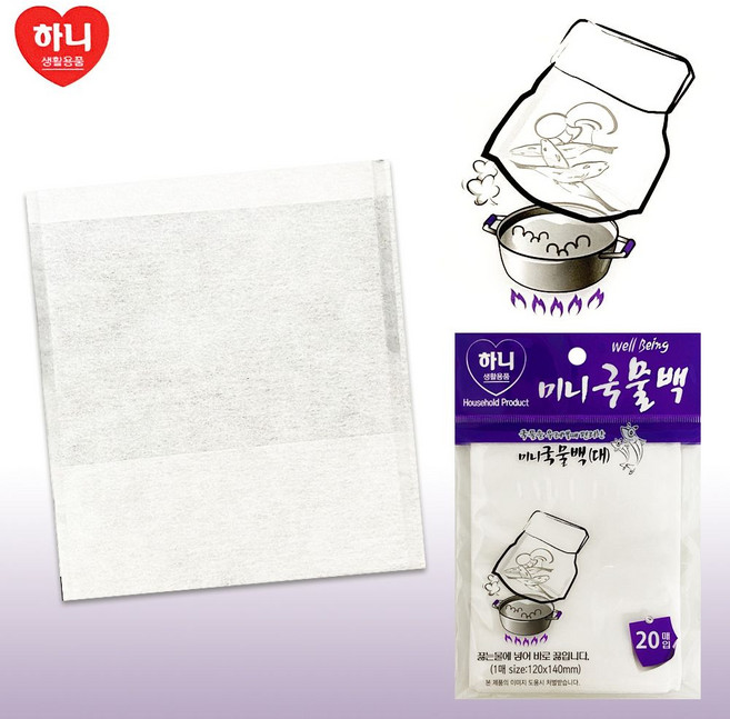 하니 미니 국물백(대 20매)0364 멸치백 다시마백 육수9870ea tor*919Fe