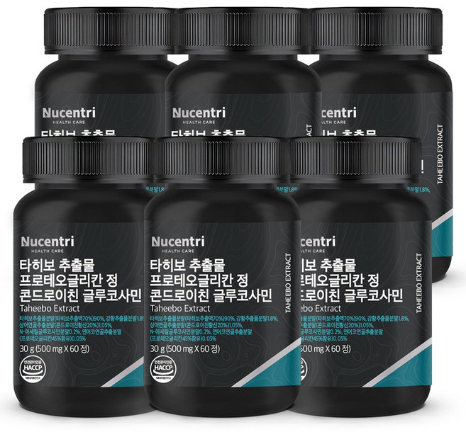 뉴센트리 타히보 추출물 90% 브라질 타히보 원물 베라트릭산 프로테오글리칸 콘드로이친, 6개, 60정