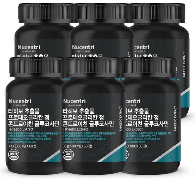 뉴센트리 타히보 추출물 90% 브라질 타히보 원물 베라트릭산 프로테오글리칸 콘드로이친, 6개, 60정 - 쿠팡