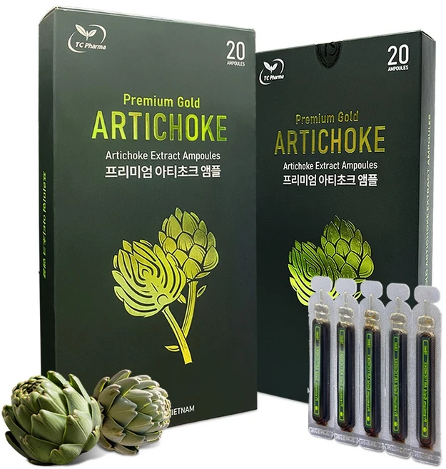 비엣고 베트남 프리미엄 골드 무설탕 아티초크앰플 2박스(40개입), 40개, 10ml - 쿠팡