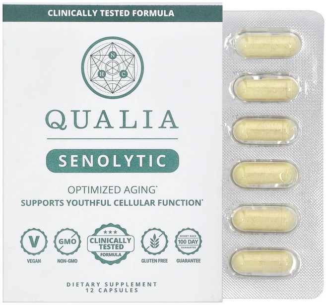 Qualia Senolytic 12 Capsules, Qualia, Senolytic, 12 CAP 모자su, 1개, 12정 - 쿠팡