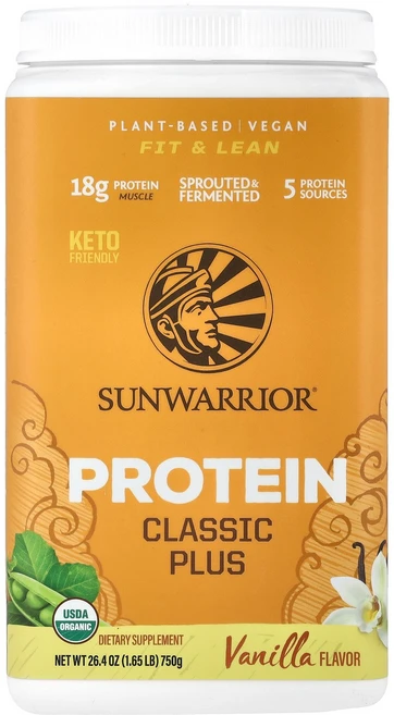 Sunwarrior 선워리어 클래식 플러스 단백질 바닐라 750g 파우더 단백질보충제, Sunwarrior 선워리어 클래식 플러스 단백질 바닐, 1개 - 쿠팡