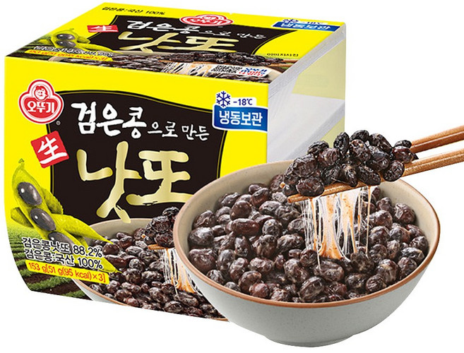 오뚜기 검은콩으로 만든 생 낫또 3개입 153g, 1개
