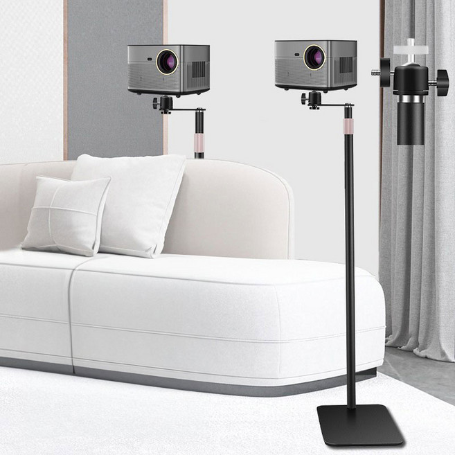 빔프로젝터 거치대 접이식 스탠드 / 프로젝터거치대 프로젝터스탠드 빔프로젝터스탠드 빔프로젝터설치 미니빔 프로젝터 빔프로젝터 거치대 스탠드 받침대 설치 휴대용, 1개, 나사형 커브 스탠드+나사형헤드