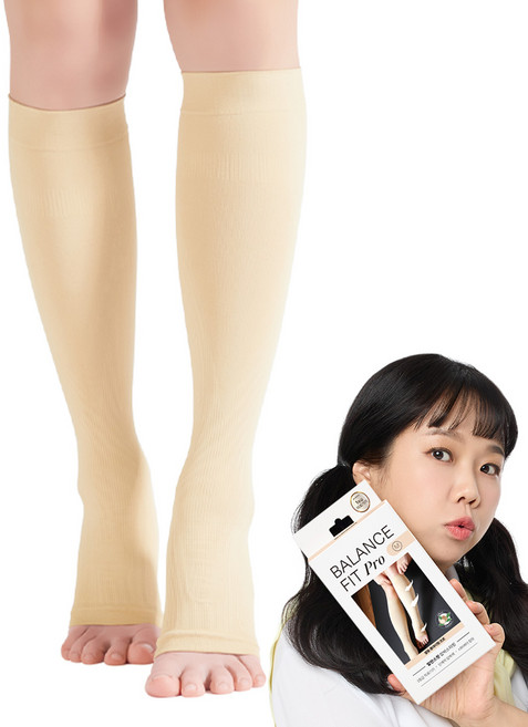 95프로블럼 발란스핏 의료용 압박스타킹 발등 종아리형 프로 베이지, 종아리/무릎형, 1개