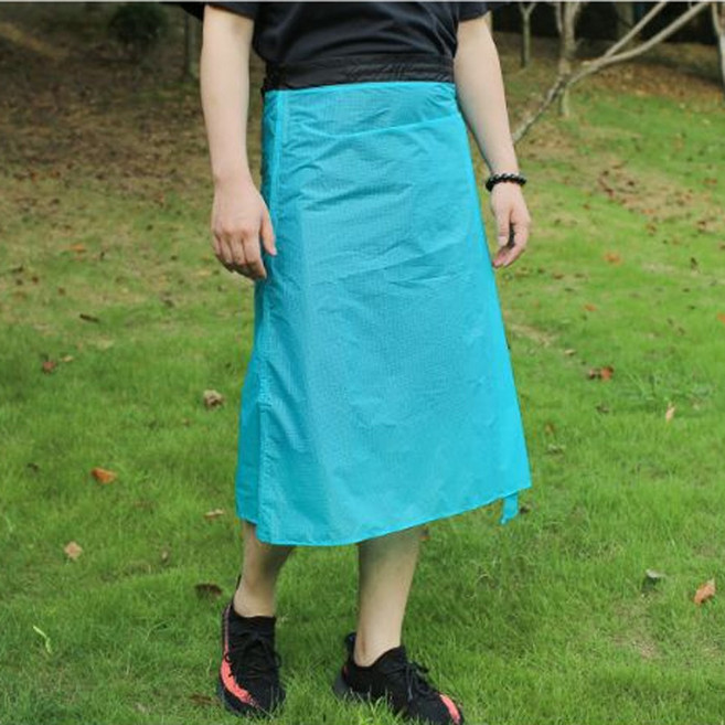 캠프맨 우의치마 비치마 레인스커트 우비치마 골프 등산 실리콘코팅원단, 블루, 1개