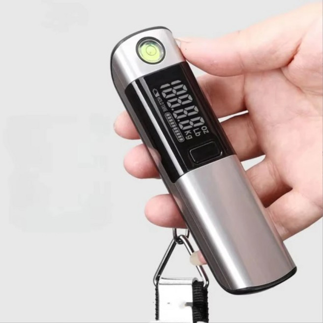 정밀저울 휴대용 소형 가정용 전자 저울 스프링 후크 계량 고정밀 수하물 계량 장치 50kg, 02 And Battery