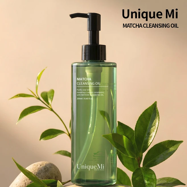 [화해 주의성분 미포함] 유니크미 블랙헤드제거 비건인증 말차 클렌징오일 250ml, 1개 - 쿠팡