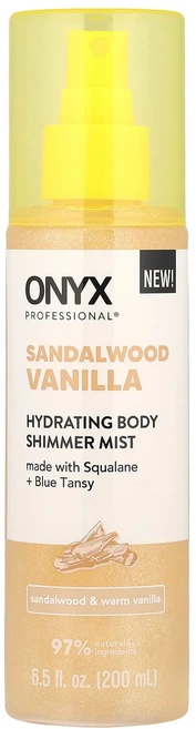오닉스 프로페셔널 하이드레이팅 바디 쉬머 미스트 샌달우드 & 웜 바닐라 향 200ml (6.5 fl oz) ONY-75195 - 쿠팡