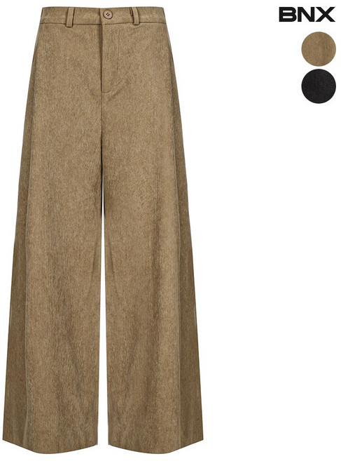 BNX 여성 밴딩 코듀로이 와이드 팬츠