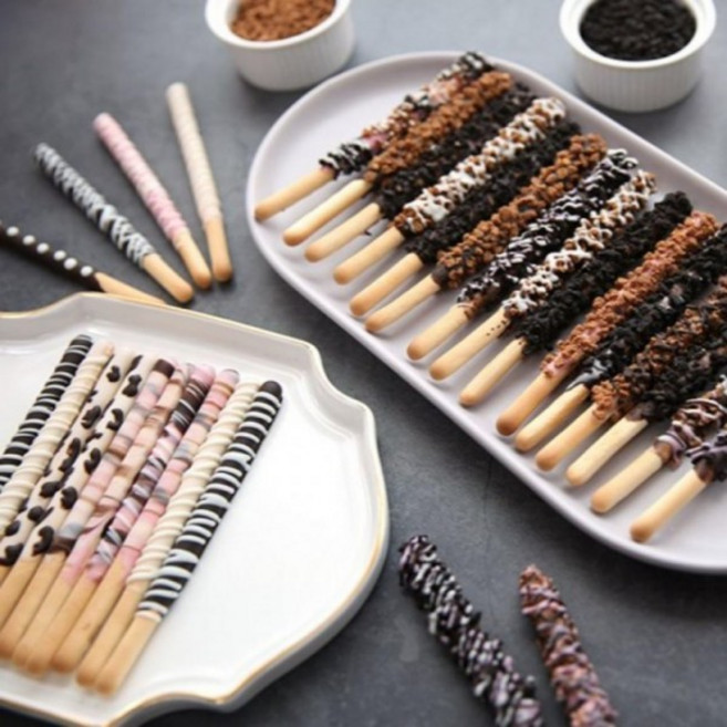 [1+1] 실속 고급 DIY 빼빼로 만들기 세트 수제 초콜릿 재료 키트 어린이집 복지관 행사