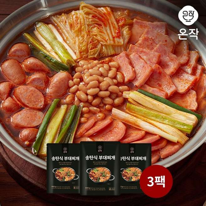 [온작]송탄식 부대찌개 800g 3팩, 3개