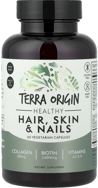 너무좋습니다 Terra Origin 건강한 모발 피부 및 손발톱 캡슐 60정 어깨를언제나 활짝펴세요, TerraOrigin건강한모발피부및손발톱캡슐60정 - 쿠팡
