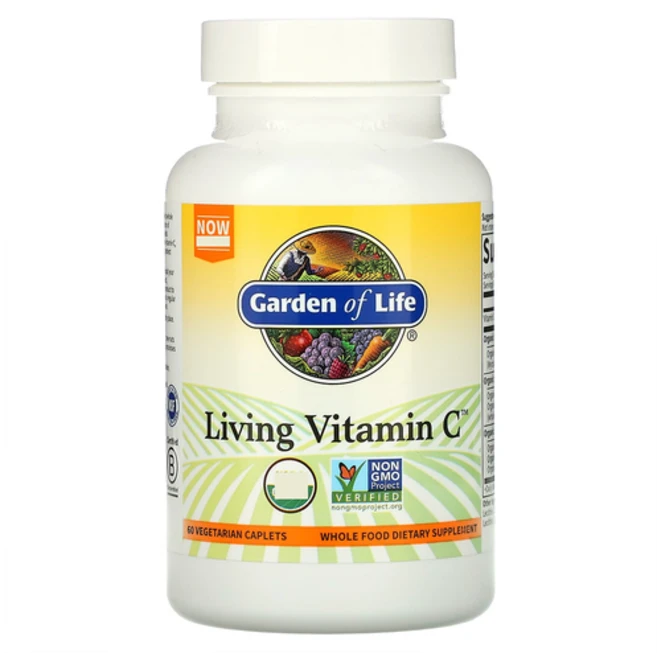 Garden of Life (가든 오브 라이프) Living 비타민C 베지 캡슐 60정, 1개 - 쿠팡