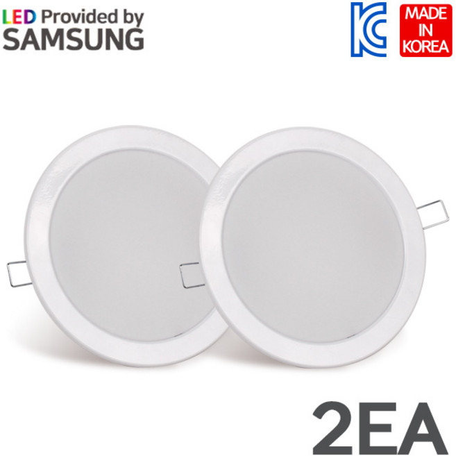 LED 6인치 다운라이트 매입등 15W 국내산 삼성칩 매립등 세트, 전구색(노란빛), 2개