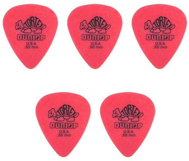 던롭 톨텍스 기타피크 0.5mm 5개, 1세트
