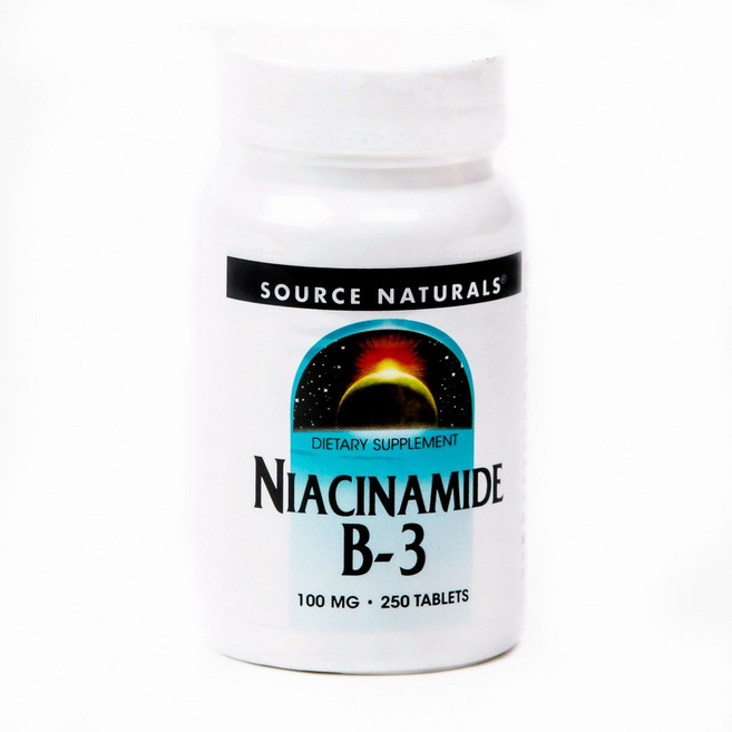 SOURCE NATURALS 菸鹼醯胺B-3錠 100mg, 250顆, 1罐