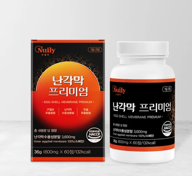 Nuily 우슬 구절 관절&뼈관리 난각막프리미엄60정, 2개, 60정 - 쿠팡