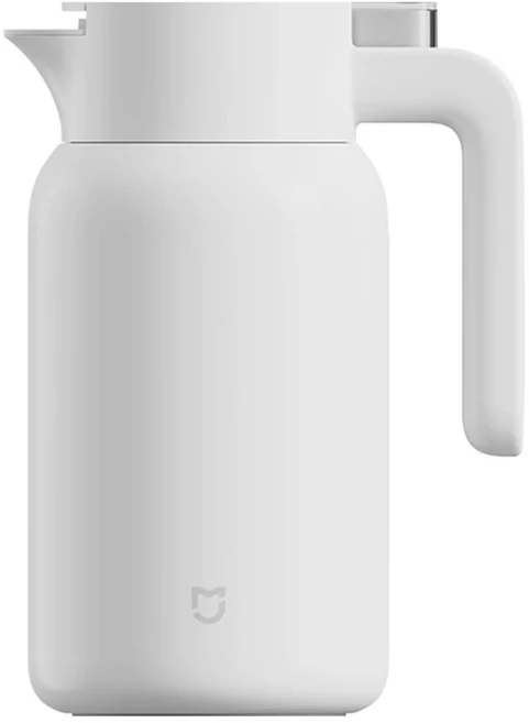 새로운 XIAOMI Mijia 보온병 주전자 뜨거운/차가운 음료 용 진공 절연 1.5/2.0L 60oz 커피 Carafe 온수 차, 1개, 01 WHITE