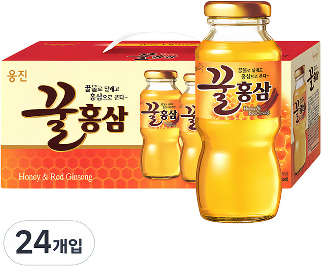 웅진 꿀 홍삼 혼합 음료, 180ml, 24개