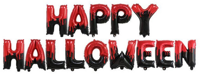 스마일파티 할로윈 파티 풍선 장식 이벤트, 1개, 할로윈문자풍선