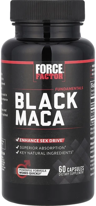 Force Factor 펀더멘탈 블랙 마카 캡슐 60정, ForceFactor펀더멘탈블랙마카캡슐60정, 1개 - 쿠팡