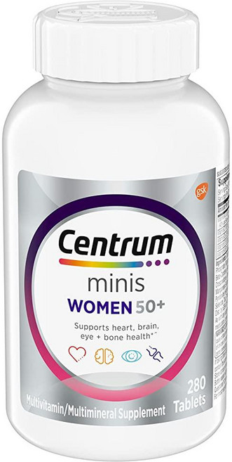 Centrum Minis Women 50+ 센트룸 미니 우먼 50+ 여성용 멀티비타민, 1개, 280정