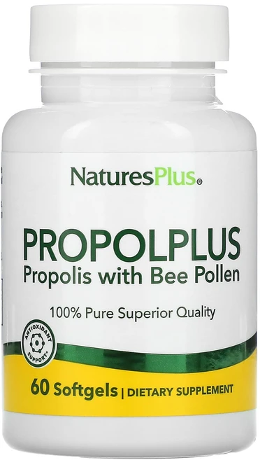 NaturesPlus 프로폴플러스 비폴렌 함유 프로폴리스 소프트젤 60정, NaturesPlus프로폴플러스비폴렌함유프로, 1개 - 쿠팡