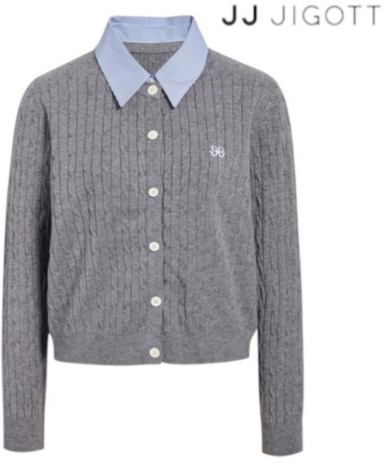 [백화점 발송] JJ지고트 26년 여성 시그니처 카라 가디건 데일리 일상 모임 여행 워킹 출퇴근 등하교 봄 가을 필수템