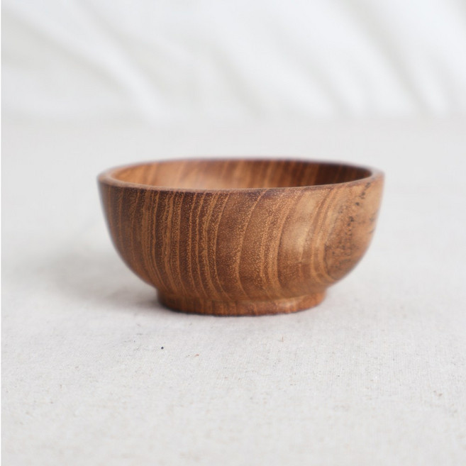 엘솜 나다움 티크우드 통원목 나무 소스볼 2종, 2개, 둥근소스볼