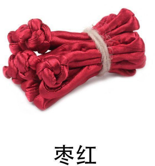 傳統服飾盤扣 釦子, 棗紅色