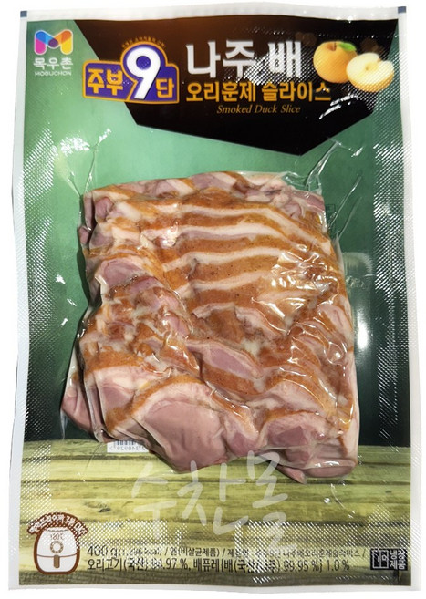 목우촌 주부구단 나주배 오리훈제 슬라이스, 6개, 400g