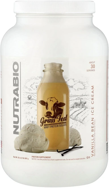 NutraBio 목초 사육 분리유청단백질 바닐라빈 아이스크림 907g(2lb) NutraBio (뉴트라바이오), NutraBio, 목초 사육 분리유청단백질, 바닐라빈, 907g, 1개 - 쿠팡