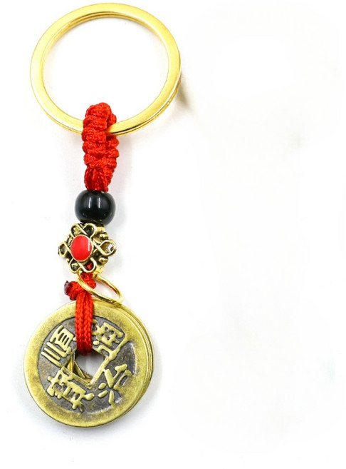 헬스와미 5개 10개 남녀 공용 금장 엽전 키링 가방 열쇠고리 키홀더