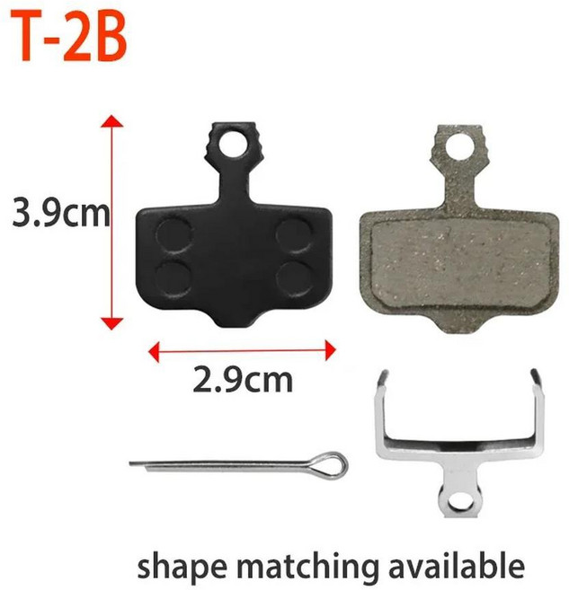 자전거용 유압 디스크 브레이크 패드 시마노 스쿠터 부품용 반금속 마찰, 4. T-2B, 1개
