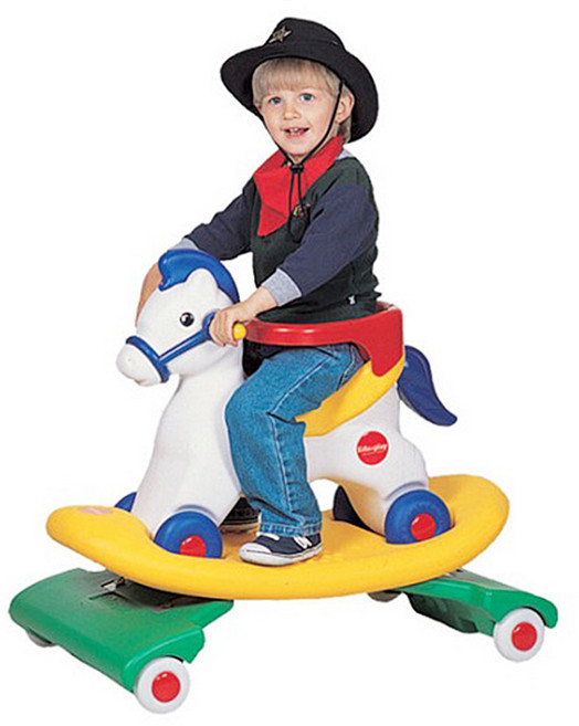 쿠쿠토이즈 3in1 스프링포니 흔들목마/붕붕카/스프링카/미끄럼틀/지붕카/호핑말/유아짐볼/실내완구/대형완구/장난감정리함, 1개