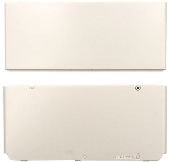 새로운 3DS 게임 콘솔 예비 부품과 호환되는 Repalcement 상단 하단 커버 보호 슬리브, White