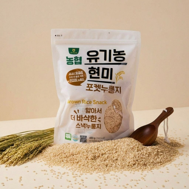 공덕농협 유기농 현미 포켓 누룽지 40g 12개입 2봉 480g+480g 얇고 바삭한 누룽지, 1개, 960g