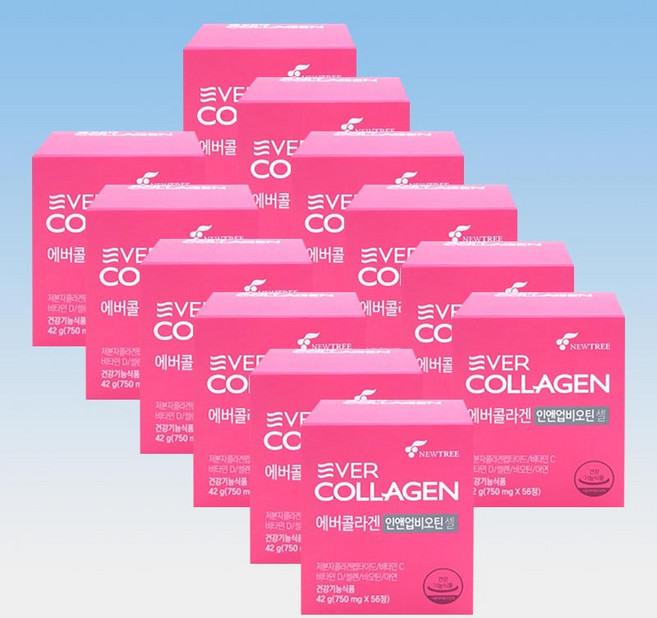 에버콜라겐 인앤업 비오틴 셀 750mg x 56정, 12개