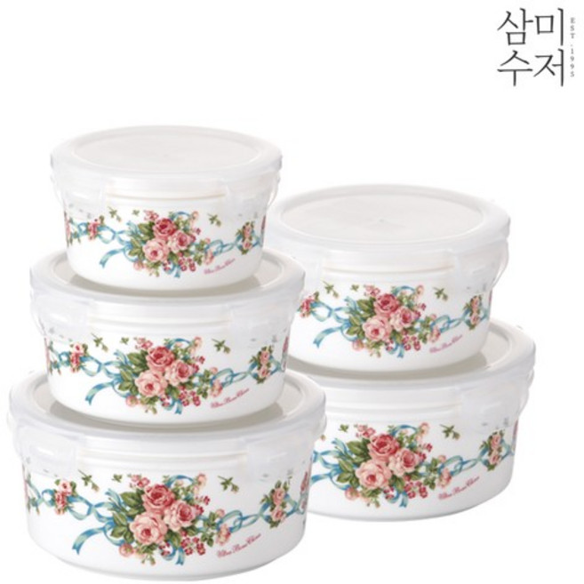 잉글랜드 도자기 원형찬통세트 5P, 1개