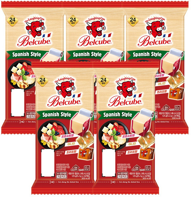 래핑카우 벨큐브 24큐브 125g 스패니시 5개