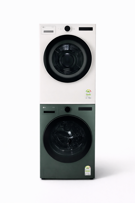 LG전자 트롬 오브제컬렉션 세탁기 FX23GNG + 건조기 RD20ENE 23kg + 20kg 세트 1등급 방문설치, FX23GNG-ENE, 네이처그린(세탁기), 네이처베이지(건조기)