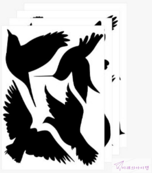 미래템 무점착 버드 세이버 블랙 조류충돌방지스티커