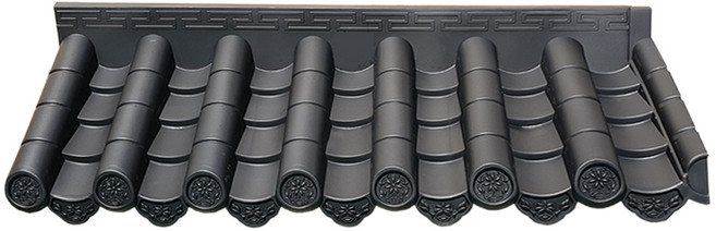 [당일출고] 호가 처마기와지붕 - 실내외인테리어 처마 기와 벽장식, 처마기와지붕_기본형(110cm x 40cm)