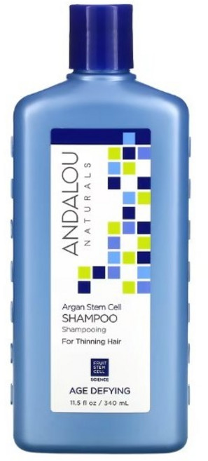 Andalou Naturals 샴푸 안티에이징 얇은 모발용/ 모발 강화 탈모 방지 개선 / 고효능 고함량/ 아르간 줄기세포 340ml, 1개