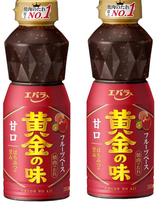 에바라 황금의 맛 아마구치 야끼니쿠 양념 소스(스위트) 360g x2병, 1개
